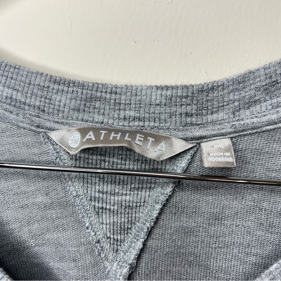 Athleta Heathered Grey Modal Long Sleeve Dress Size Medium - Picture 2 of 4